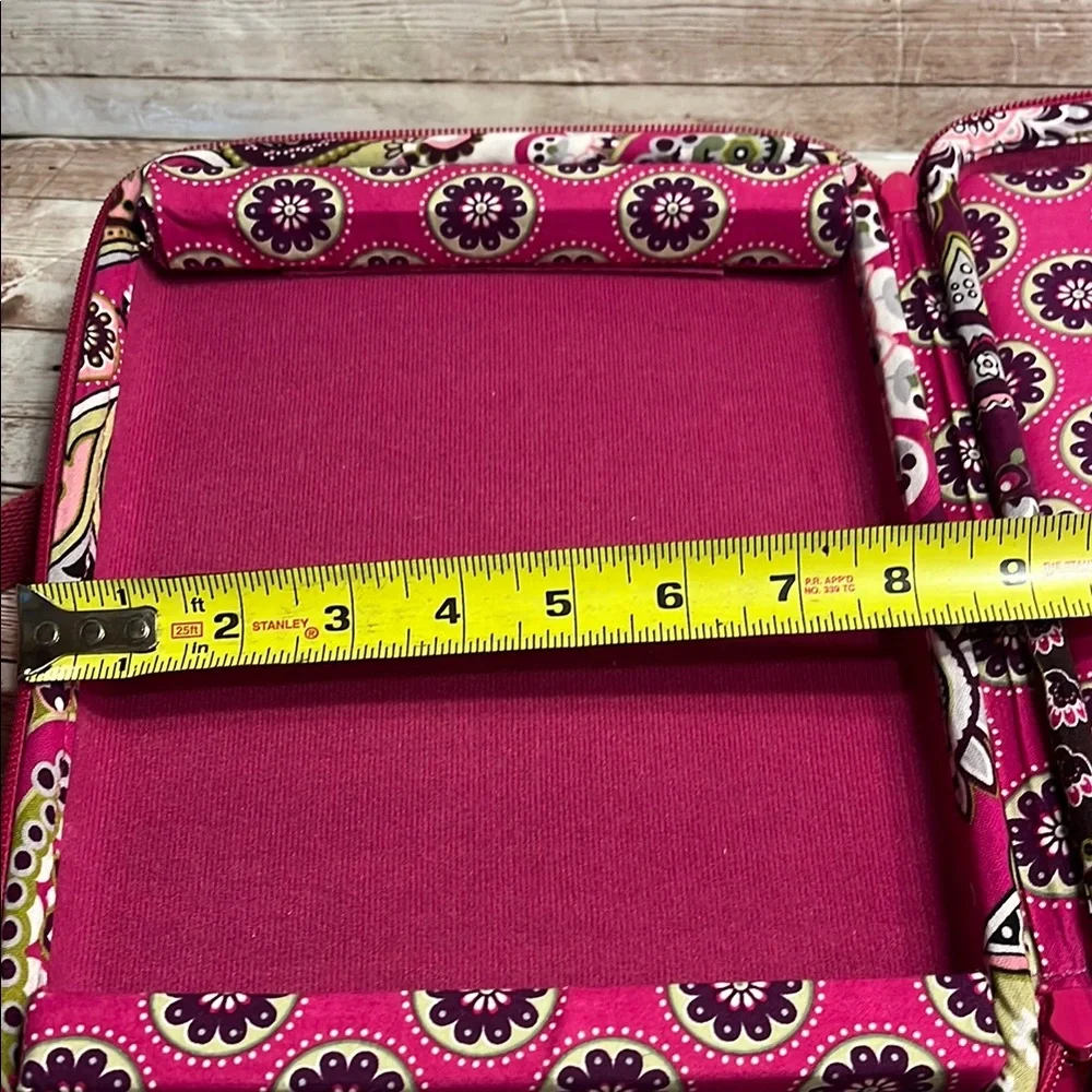 Vera Bradley Hard Case IPad Tablet Bag Pink and Green Paisley Crossbody Bag